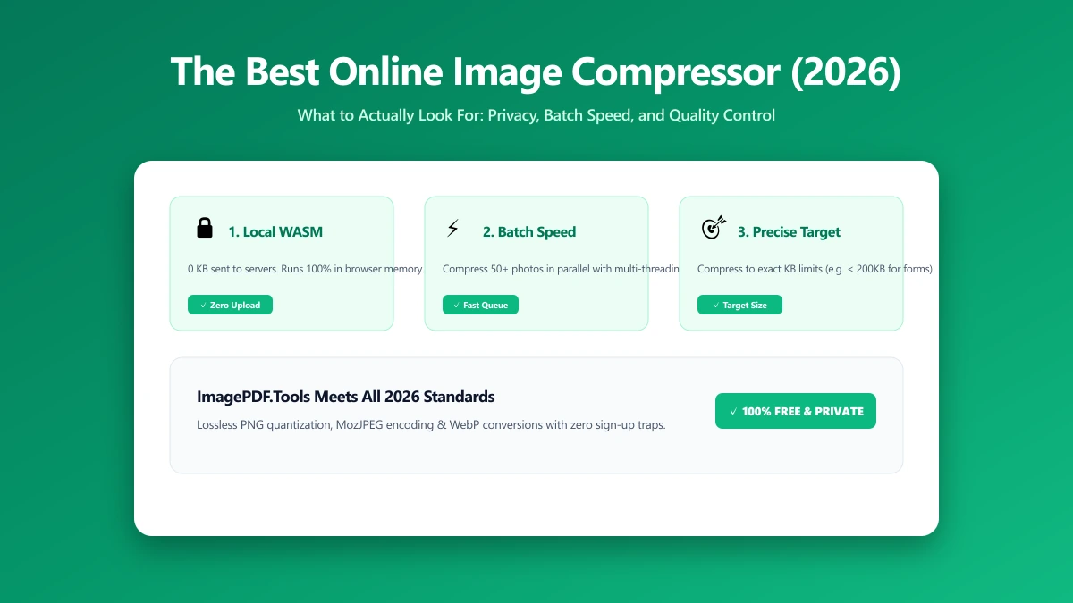 The Best Online Image Compressor in 2026: What to Actually Look For | ImagePDF.Tools