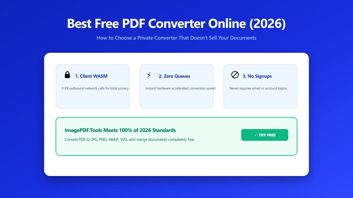 Best Free PDF Converter Online: How to Actually Choose One in 2026 | ImagePDF.Tools