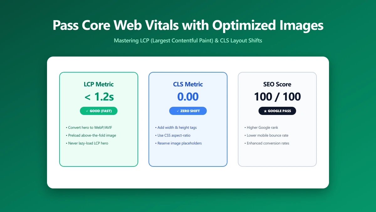 How to Pass Core Web Vitals with Optimized Images | ImagePDF.Tools