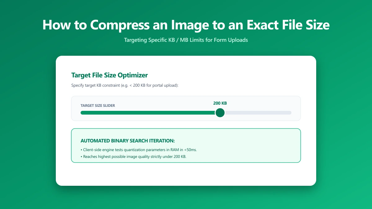 How to Compress an Image to an Exact File Size, And Why It's Harder Than You Think | ImagePDF.Tools