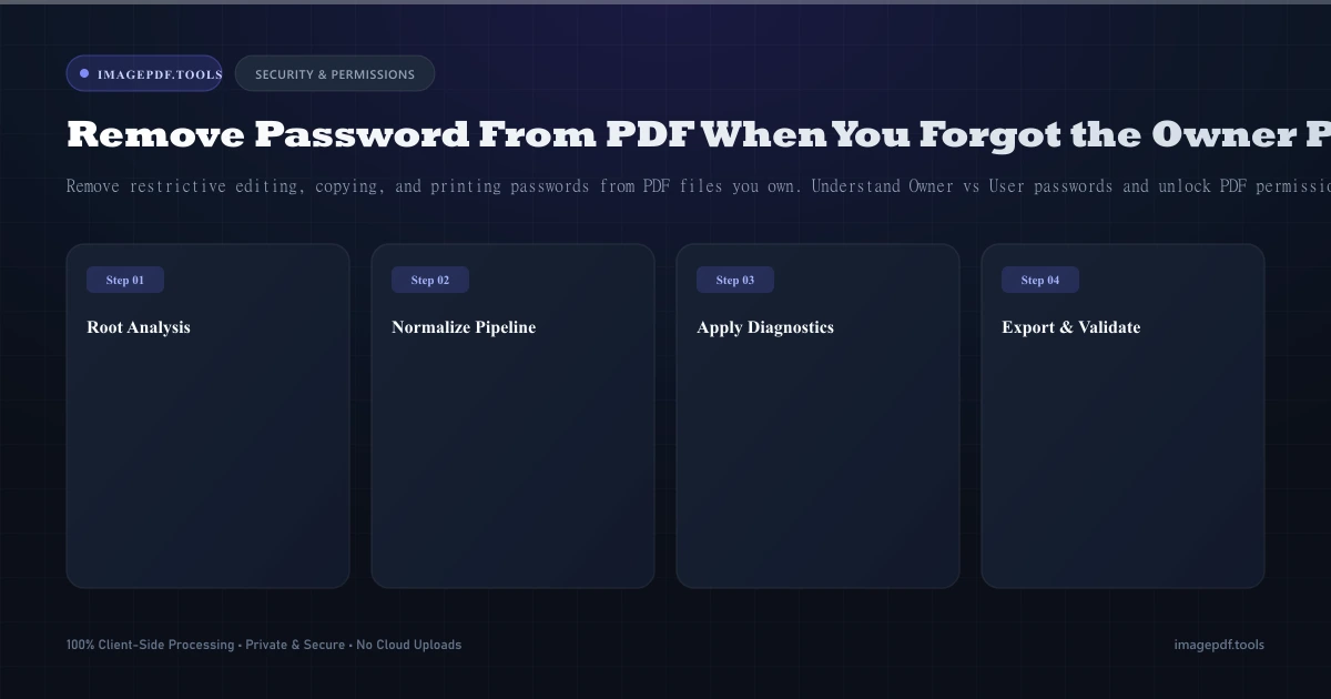 How to Remove Password From PDF When You Forgot the Owner Password - Infographic Guide | ImagePDF.Tools