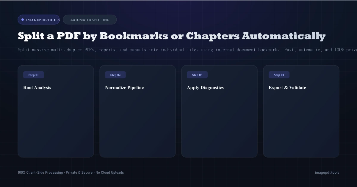 How to Split a PDF by Bookmarks or Chapters Automatically - Infographic Guide | ImagePDF.Tools