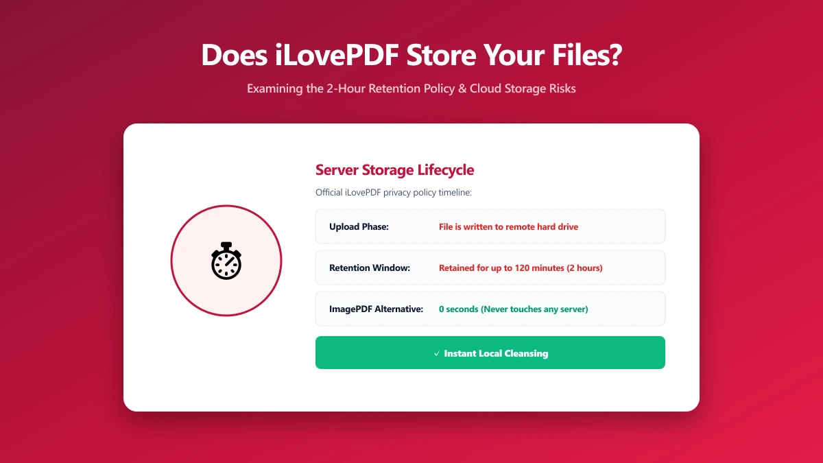 Does iLovePDF Store Your Files? Here Is Exactly How Long | ImagePDF.Tools