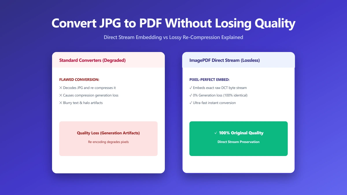 How to Convert JPG to PDF Without Losing Quality | ImagePDF.Tools