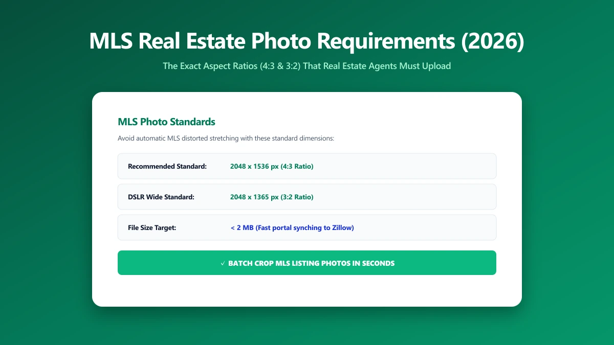 MLS Photo Size Requirements: The Exact Dimensions Agents Should Upload in 2026 | ImagePDF.Tools