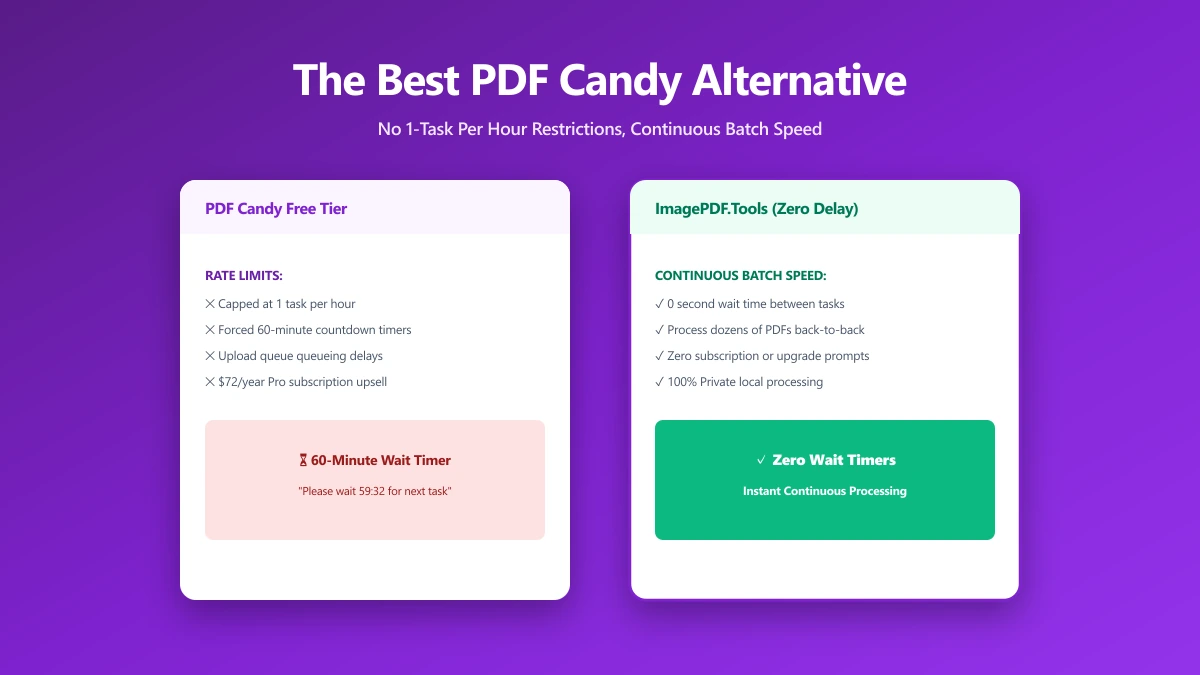 The Best PDF Candy Alternative If One Task an Hour Is Not Enough (2026) | ImagePDF.Tools