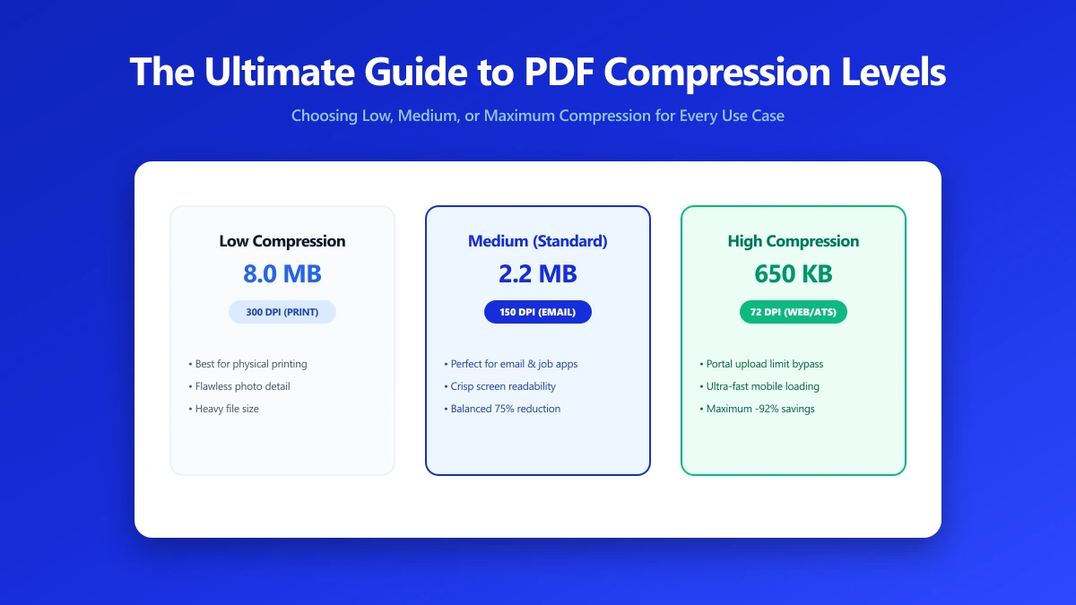 The Ultimate Guide to PDF Compression Levels | ImagePDF.Tools