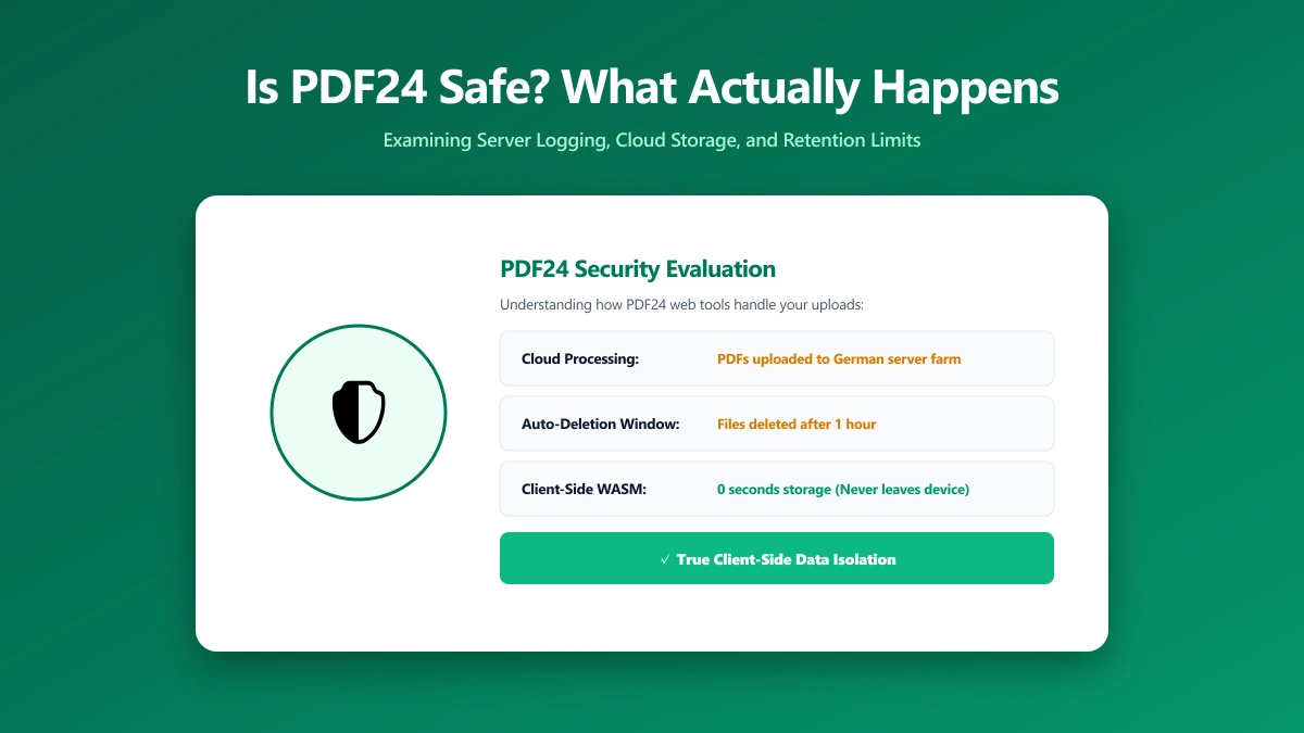 Is PDF24 Safe? What Actually Happens to Your PDFs When You Use It | ImagePDF.Tools