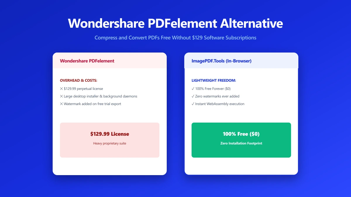 Wondershare PDFelement Alternative: When You Just Need to Shrink a File, Not Buy Software | ImagePDF.Tools