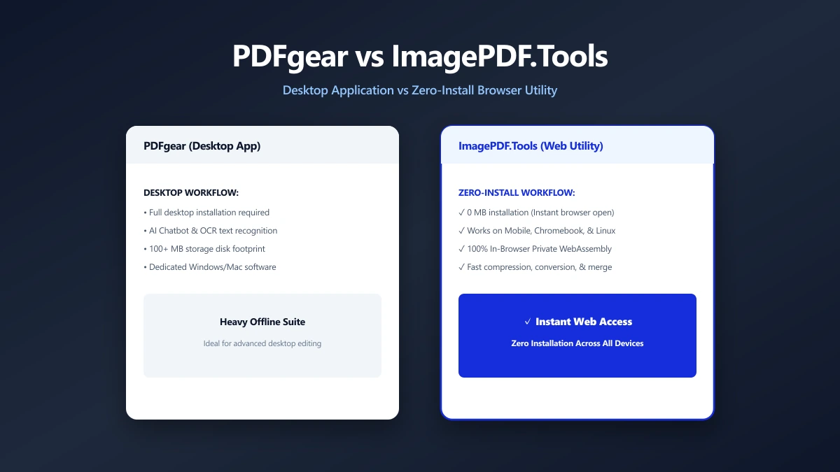PDFgear vs ImagePDF.Tools: Two Browser-Based PDF Tools, Different Trade-Offs (2026) | ImagePDF.Tools