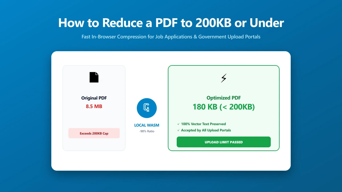 How to Reduce a PDF to 200KB or Under, Fast | ImagePDF.Tools