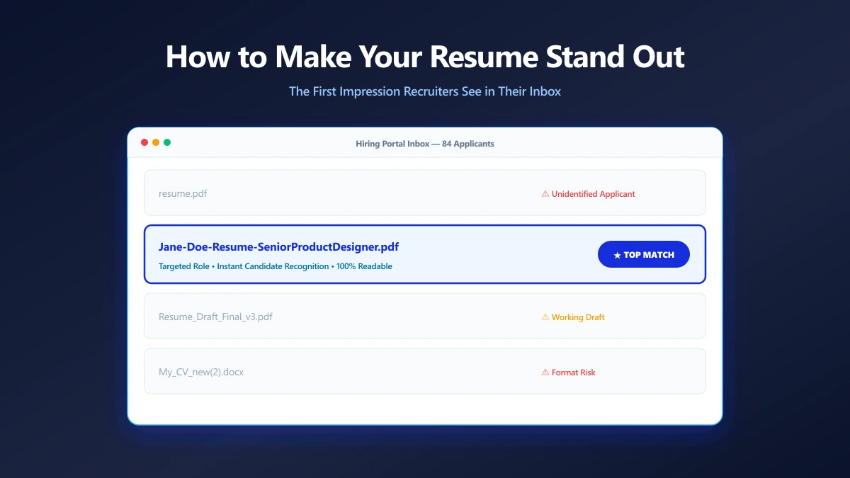 How to Make Your Resume Stand Out Before Anyone Opens It | ImagePDF.Tools