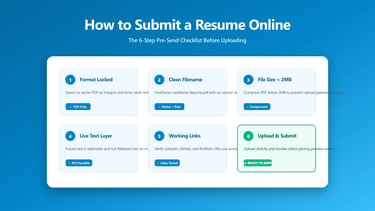 How to Submit a Resume Online: The 6-Step Pre-Send Check | ImagePDF.Tools