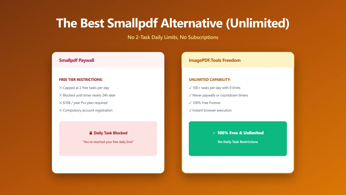 The Best Smallpdf Alternative If Two Free Tasks a Day Is Not Enough (2026) | ImagePDF.Tools