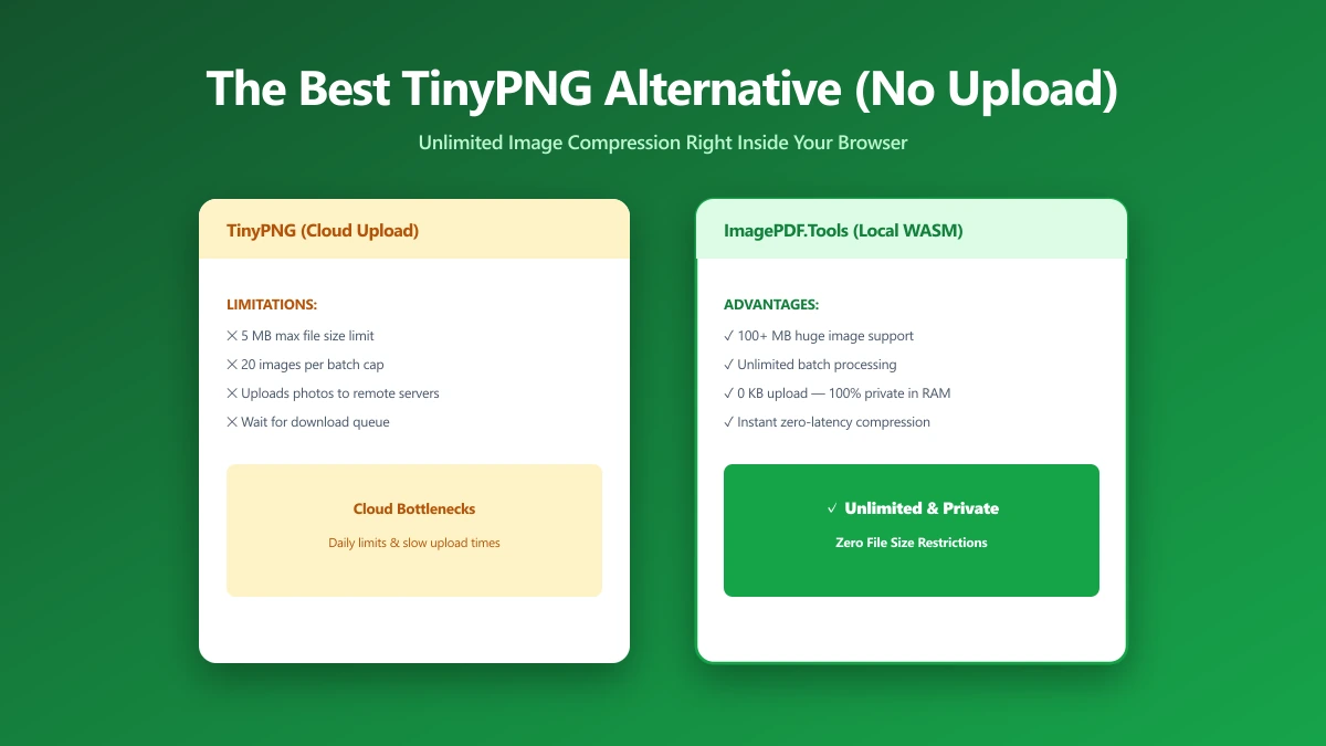 The Best TinyPNG Alternative That Never Uploads Your Images (2026) | ImagePDF.Tools