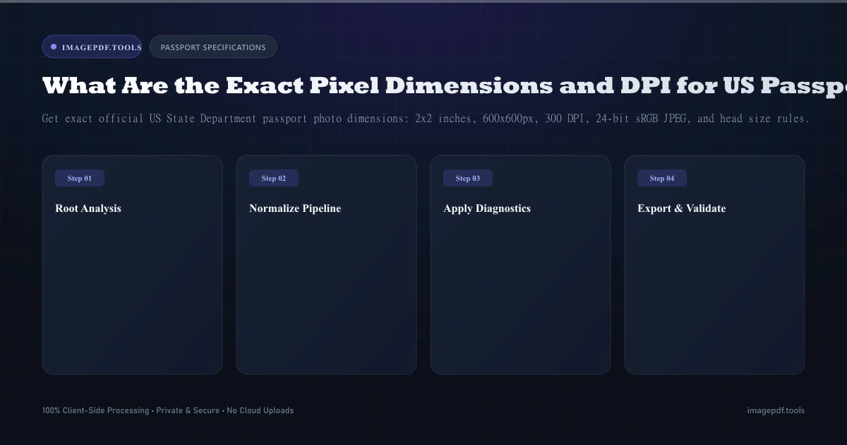 What Are the Exact Pixel Dimensions and DPI for US Passport Photos? (Full Specs) | ImagePDF.Tools