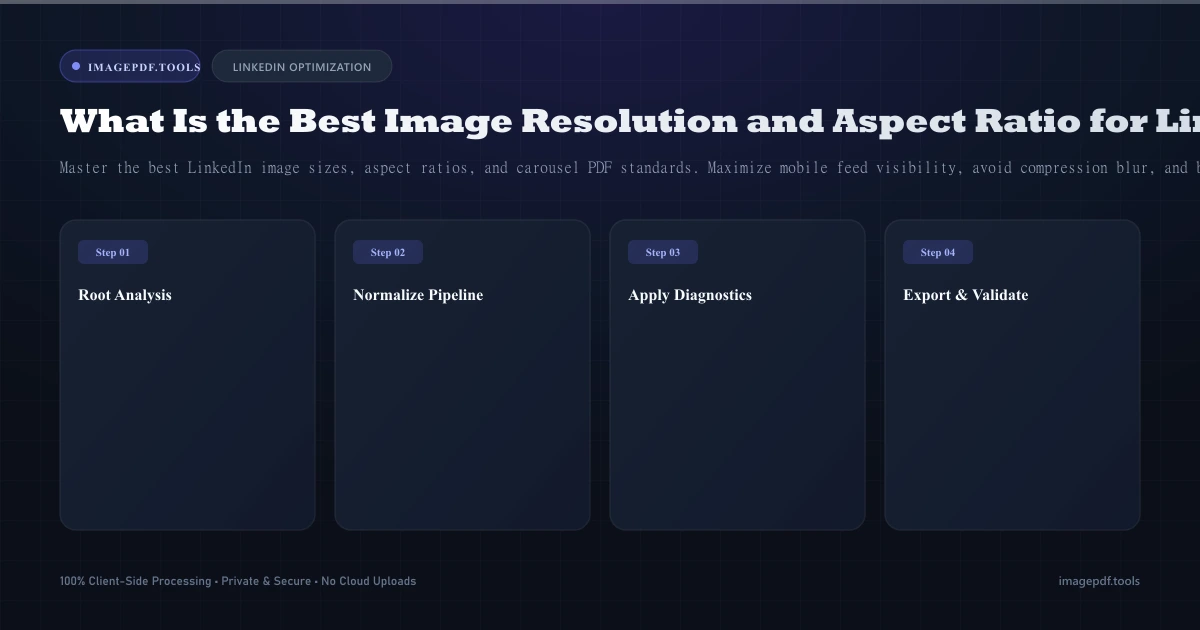 What Is the Best Image Resolution and Aspect Ratio for LinkedIn Posts? (2026 Guide) | ImagePDF.Tools
