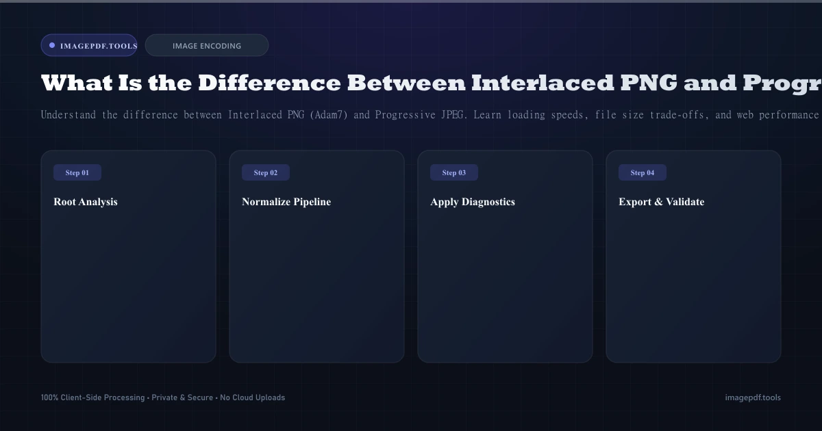 What Is the Difference Between Interlaced PNG and Progressive JPEG? (Speed & UX Guide) - Infographic Guide | ImagePDF.Tools