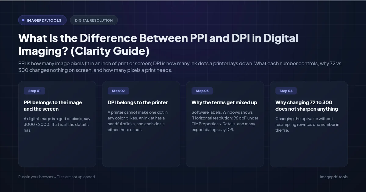 What Is the Difference Between PPI and DPI in Digital Imaging? (Clarity Guide) | ImagePDF.Tools