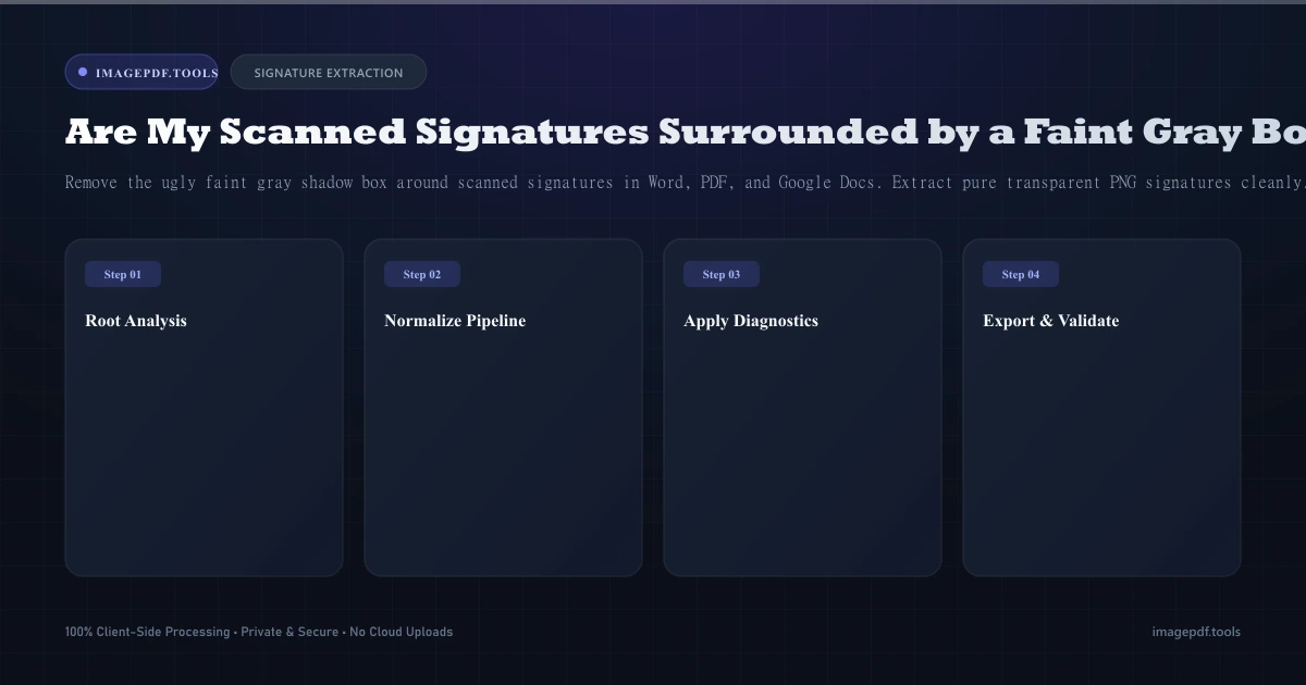 Why Are My Scanned Signatures Surrounded by a Faint Gray Box? (Fix) - Infographic Guide | ImagePDF.Tools
