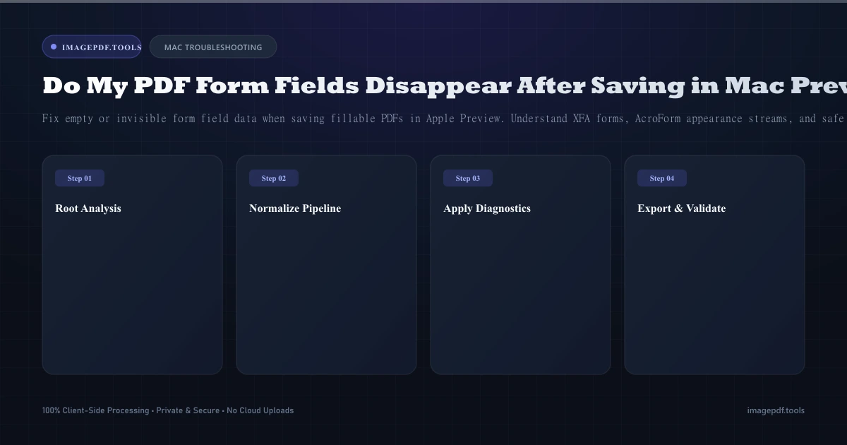 Why Do My PDF Form Fields Disappear After Saving in Mac Preview? (Fix Guide) | ImagePDF.Tools