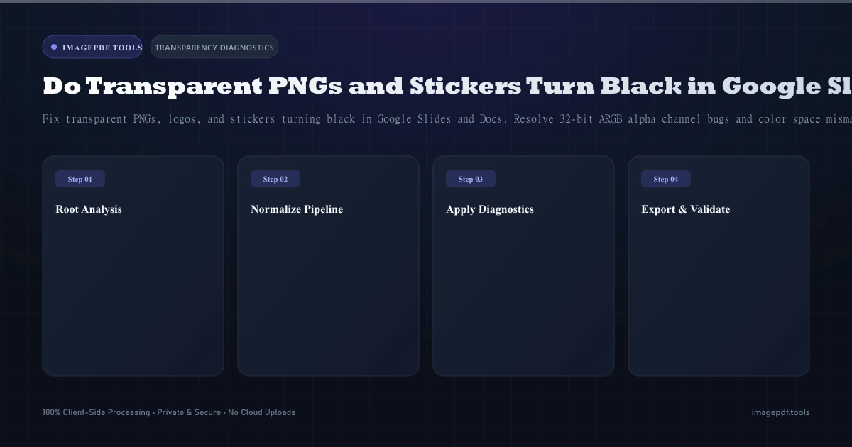 Why Do Transparent PNGs and Stickers Turn Black in Google Slides? (Fix) - Infographic Guide | ImagePDF.Tools